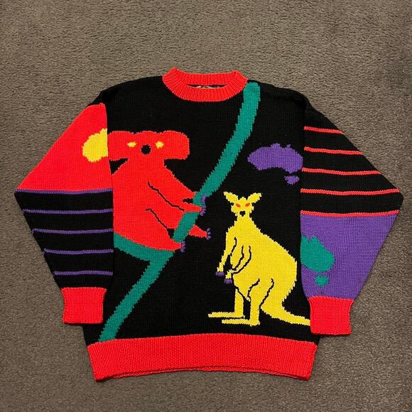 Vintage Australia Koala & Kangaroo Graphic Sweater - Picture 2 of 8